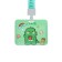 Horizontal badge 10 x 7.8 cm, internal size 5.2 x 8.2 cm, tape 42 cm, with a pattern of Dino