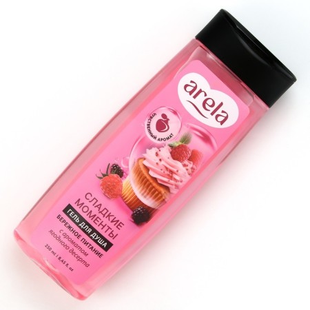 Sweet shower gel, 250 ml, aroma of berry dessert, Arela-6