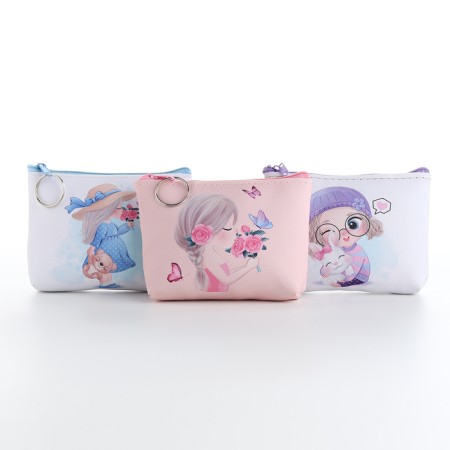 Children's wallet with a zipper, color mix-1
