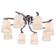 SOL chandelier, 8x40W E14, chromium color