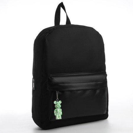 School textile school with pockets, 38x29x11 cm, black color-4