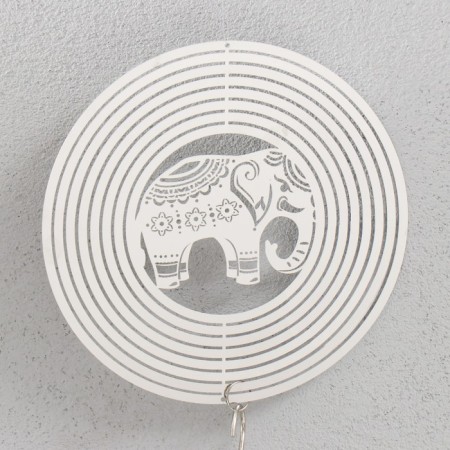 Chickenpile bell Metal 3D "Indian elephant" with bead 13.5x13.5x31 cm-1