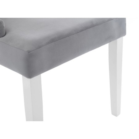 Wooden stool Elegance array of gvei/velor, white/gray 52x58x96 cm-7