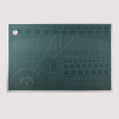 Mat for cutting, three -layer, 90 × 60 cm, a1, green color-5