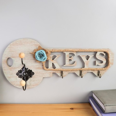 Decorative tree hooks "Key with flower" mix 17.5x39.5x6.5 cm-1
