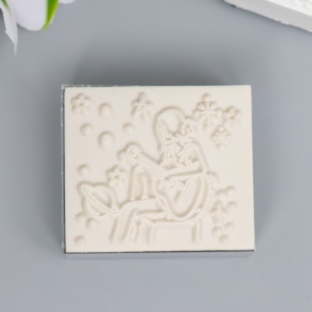 Acryl seal "Girl with guitar and night sky" 2x3.7x4.2 cm-2