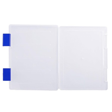 A4 document folder, with blue latches, 230 x 305 x 40 mm, transparent case-2