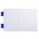 A4 document folder, with blue latches, 230 x 305 x 40 mm, transparent case