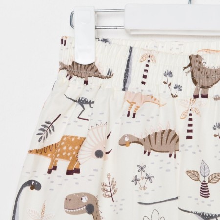 Pajama nursery (shirt, trousers) kaftan "dinosaurs", p. 110-116, white-8