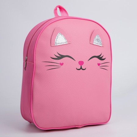 Baby backpack for a girl "Kotheka", 30 x cm, lightning department, red color-1