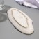 Ceramic plate "Sea shell", 10 x 23 cm white, white color