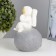 Night-night "Cosmonaut on the Moon" LED from 3xlr44 batteries white-black 10x10x17 cm