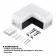L-shaped lamp with two network inputs Novotech. BITS, 8W, LED, 58x117x117 mm, black color