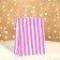 Crafts, pink, "stripes", 27 x 21 x 11 cm