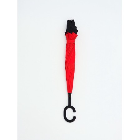 Umbrella - on the contrary, "monoton", mechanical, 8 spokes, r = 53/61 cm, black/red color-4
