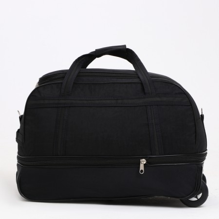 Road bag on wheels, a lightning department, with an increase, an outer pocket, black color-1