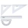 Geometric set "Istanm", medium (ruler 20 cm, triangle 9 cm 45*, triangle 13 cm 30*, transporter 10 cm 180*)
