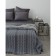 Gray cotton cover with a decorative line of Ethnic, size 230x250 cm