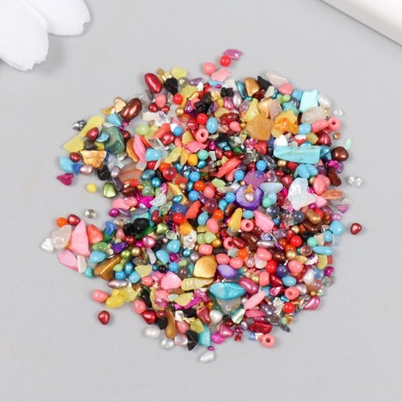 Decor for creativity in the jar "Natural stone with glass - color" 20 g 5x2.2x2.2 cm-1
