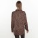 Female blouse, coffee color, zebra print, rn 54