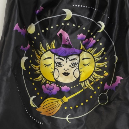 Carnival set "Lunar Witch", raincoat 70 cm, hat, gloves, wand-12