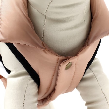Jacket for dogs "Chocolate", size 2xl (DS 50, OG 65, Osh 40), beige-brown-4