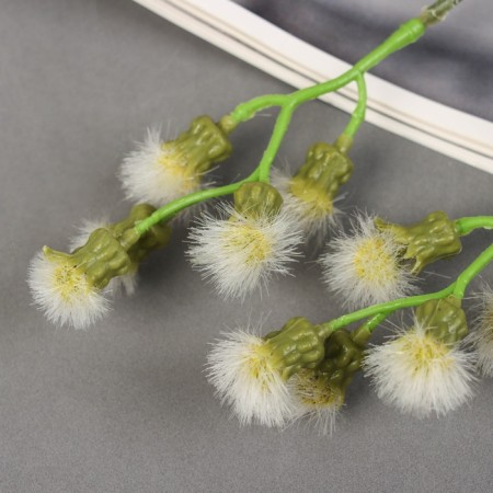 Artificial flowers "Mimosa Garden Lux" 60 cm, white-1