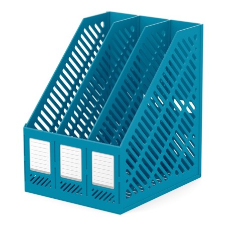 Paper tray is vertical 3-section, assembly Erich Krause Classic, Vivid, turquoise
