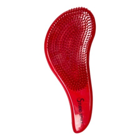 Studio style hair brush “Tizer”, large, with soft teeth, mix-7