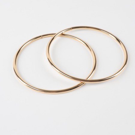 Pens for the bag "circle", metal, d = 10 cm, 2 pcs, gold color