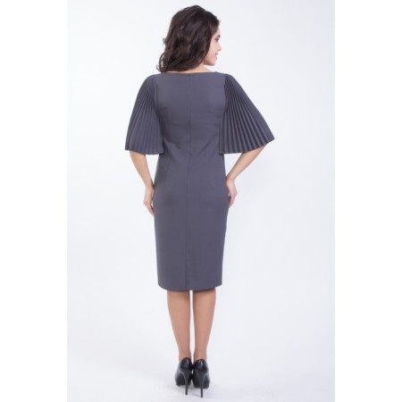 Women's dress, size 42, gray color-7