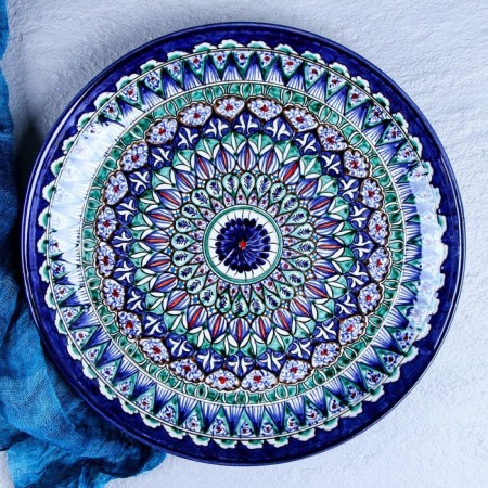 Largan Rishtan ceramics "Patterns", 28 cm, blue-1