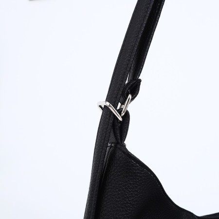 Bag Women's bag with zipper, black color-4