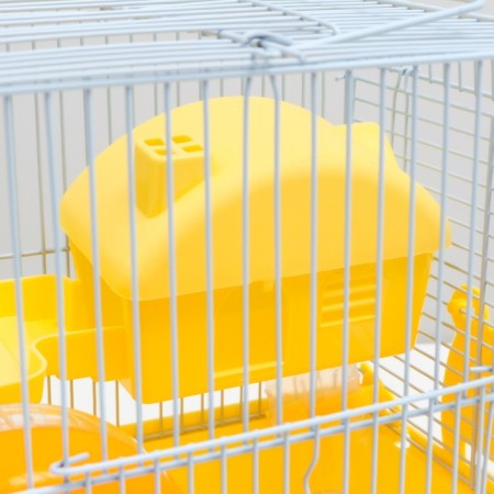 A cage for rodents "Pigger", equipped, 27 x 21 x 26 cm, yellow-4