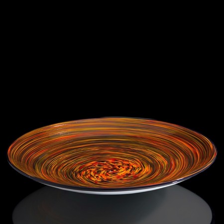 Interior dish "Milan Glass", orange, 48 × 48 cm