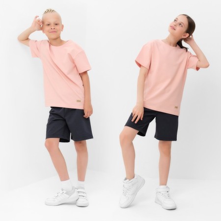 Kids (T -shirt, shorts) minku beige color/ graphite, height 140 cm