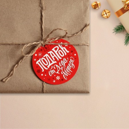 Schildik decorative for the gift "Gift from Santa Claus", 6.5 x 7.1 cm, New Year-2
