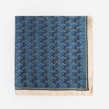 Women's scarf minku rr 70*70 cm, blue color-2