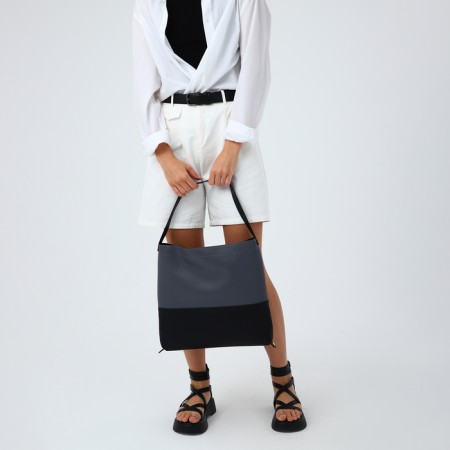 Women's bag-bag with lightning, gray/black color-6