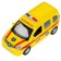 Metal machine "Renault Kangoo Resuscitation", 12 cm, doors and trunk open, yellow color