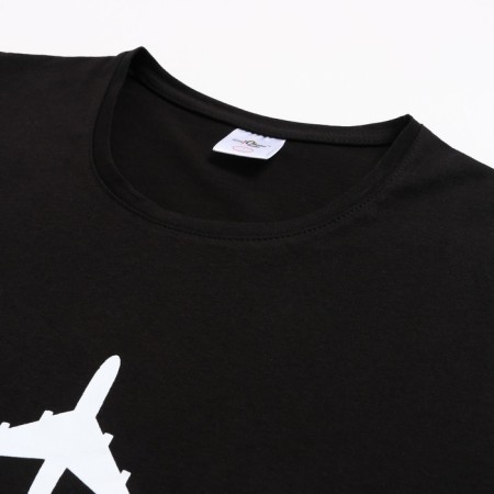 T -shirt Women's "Airplane", black color, size 44-5
