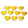 Decorative hearts, set of 10 pcs., Size 1 pcs: 4.5 × 3.1 cm, Golden color overflow