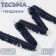 Decorative braid “Twydal”, one -sided, 35 mm, 5 ± 0.5 m, blue color