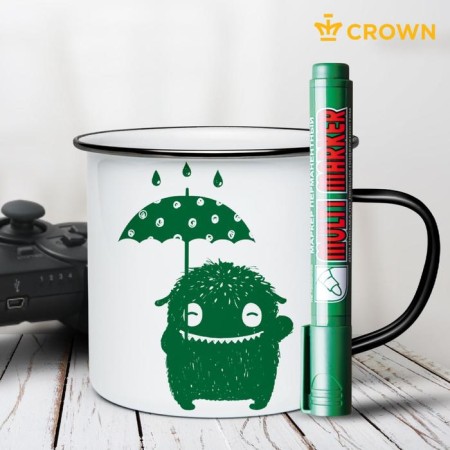 Permanent marker 3.0 mm, Crown Multi Marker, Green-4
