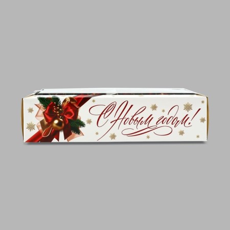 Folding box with a plastic lid “Happy New Year!”, 16.5 x 11 x 4 cm, New Year-1