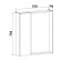 Cabinet-mirror "Manhattan 75" gray concrete, universal