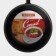 Consul bucket, 2.7 l, glass cover, plastic handle, anti -stick coating, black color