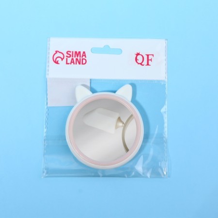 Pocket mirror "animals", d = 5.5 cm, white color-6