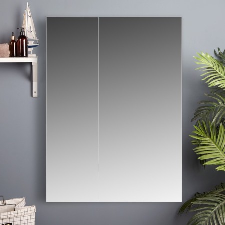 Bathroom mirror "Solo-55", white, 52.5 x 72 x 15.3 cm-2