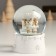 Souvenir Polystone Water Ball "Losik with a gift" White with gold 7x8x9 cm
